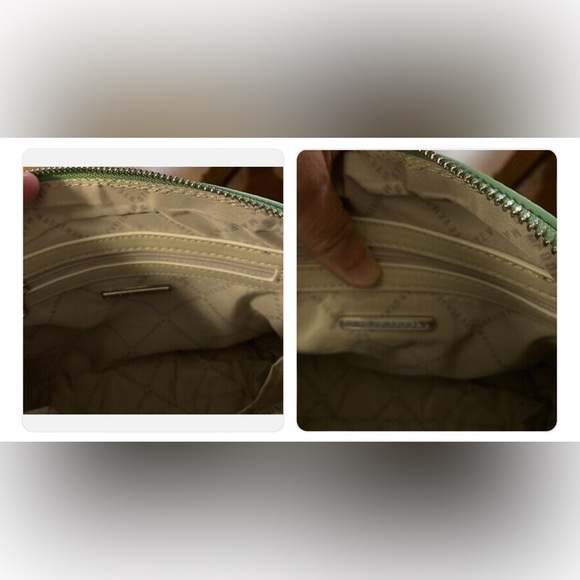 🎄STEVE MADDEN CROSSBODY Nylon Shoulder Bag W/ Air Pod Case,Logo Strap,Green - Picture 6 of 8